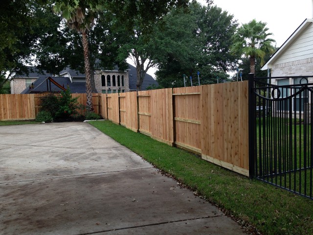 Wood Fencing With Gate Katy, TX